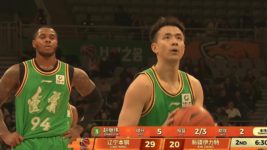 澳洲幸运10资讯-赵继伟7+1+2满血复活!亨特0分1板3助攻1抢断渐入佳境,辽篮领先8分